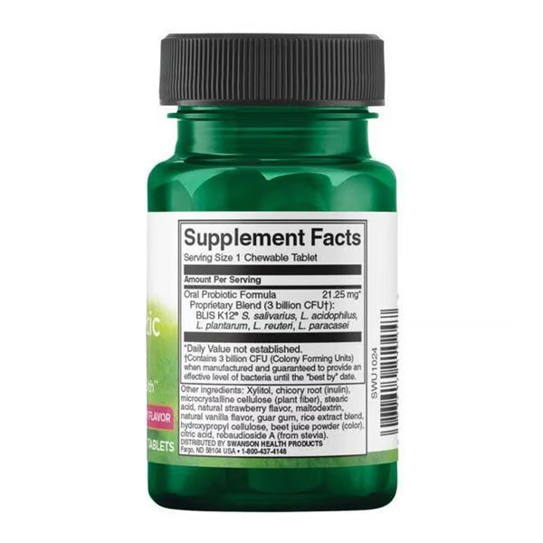 Oral Probiotic Formula 3 billion Cfu - 30 tabs Natural Strawberry &mdash; оригінальний товар