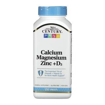 Calcium Magnesium Zinc +D3 - 250 tabs &mdash; оригинальный товар
