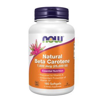 Beta Carotene Natural 7500mcg 25000IU - 180 softgels &mdash; оригинальный товар