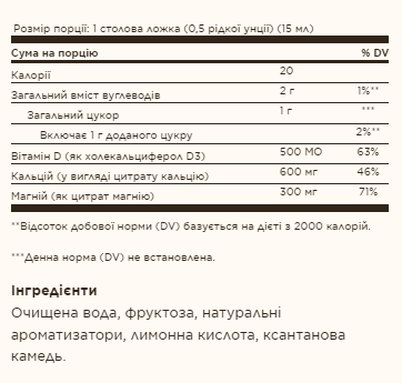 Liquid Calcium Magnesium Citrate with Vitamin D3 - 16 oz Natural Strawberry &mdash; оригинальный товар