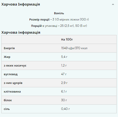 Impact Weight Gainer V2 - 2500g Vanilla &mdash; оригинальный товар