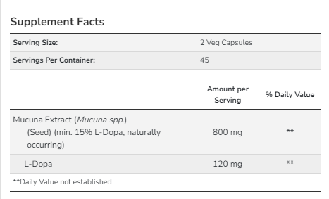 Dopa Mucuna - 90vcaps &mdash; оригинальный товар