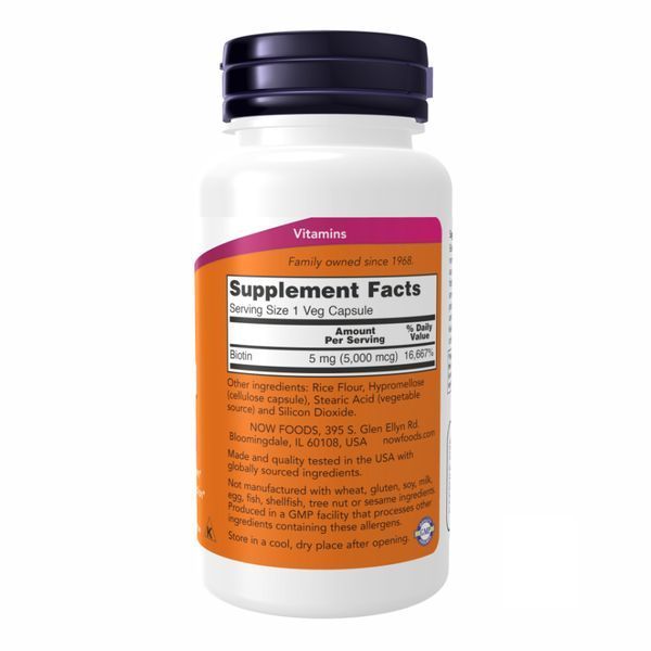 BIOTIN 5000mcg - 60 vcaps &mdash; оригінальний товар