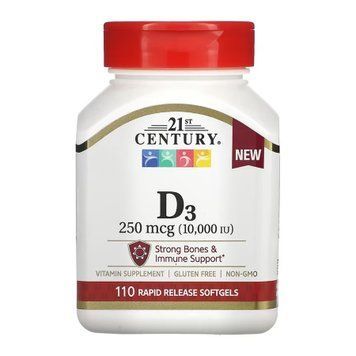 D3 250 mcg (10,000 IU) - 110 softgels &mdash; оригинальный товар