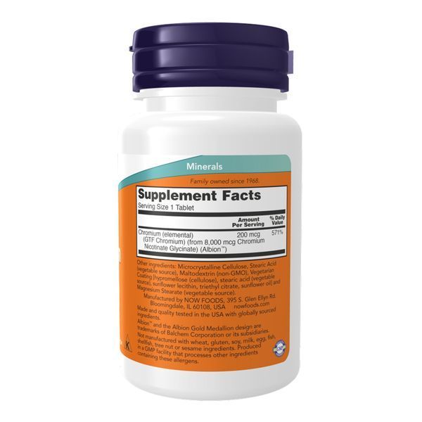GTF Chromium 200mcg - 100 tabs &mdash; оригінальний товар