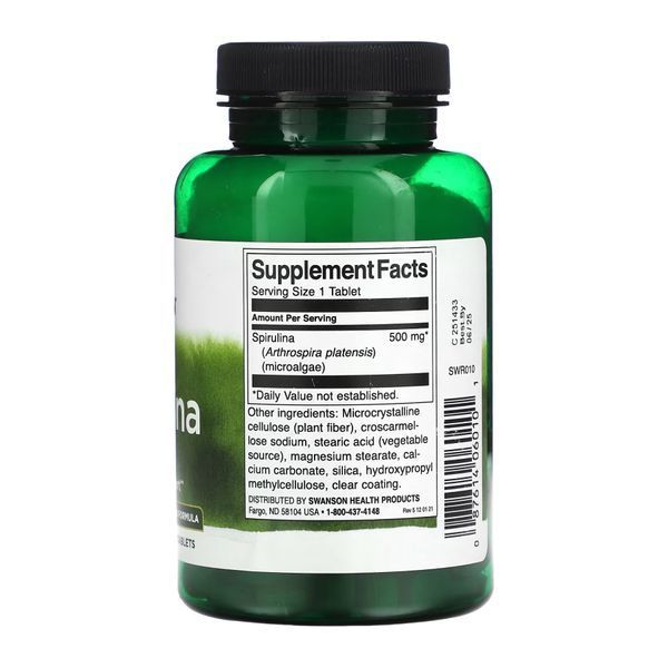 Spirulina 500mg - 180 tabs &mdash; оригінальний товар