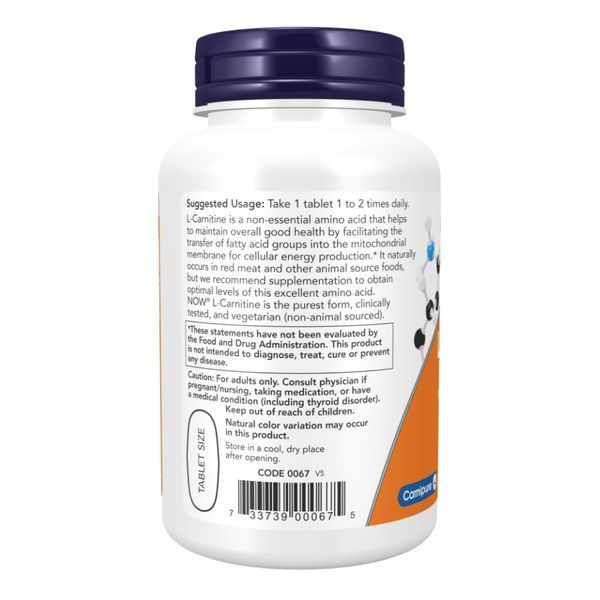 Carnitine Tartrate 1000mg - 100 tabs &mdash; оригінальний товар