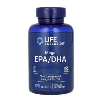 Mega EPA/DHA Omega-3 Fish Oil - 120 softgels &mdash; оригинальный товар