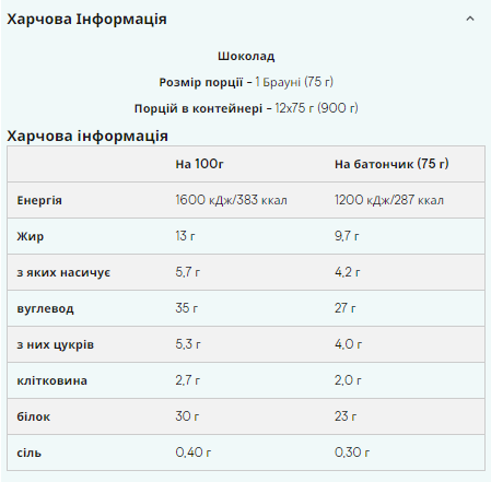 Protein Brownie - 12x75g Chocolate &mdash; оригинальный товар