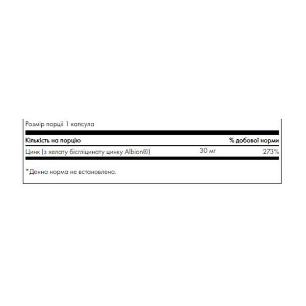 Albion Zinc 30 mg - 90 cap &mdash; оригінальний товар