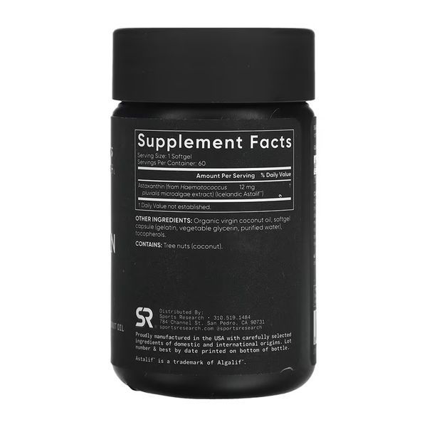 Astaxanthin 12mg - 60 softgels &mdash; оригинальный товар