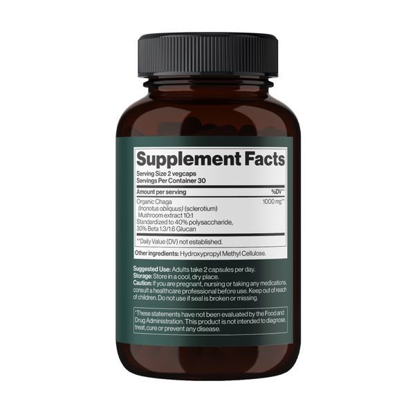 Chaga Mushroom 1000 mg - 60 vegcaps &mdash; оригінальний товар