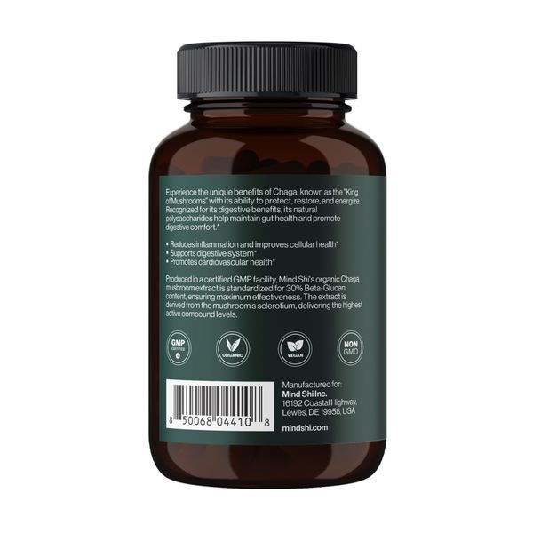 Chaga Mushroom 1000 mg - 60 vegcaps &mdash; оригінальний товар