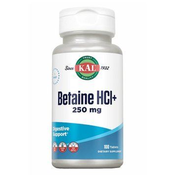 Betaine HCl Plus 250mg - 100 tabs &mdash; оригинальный товар