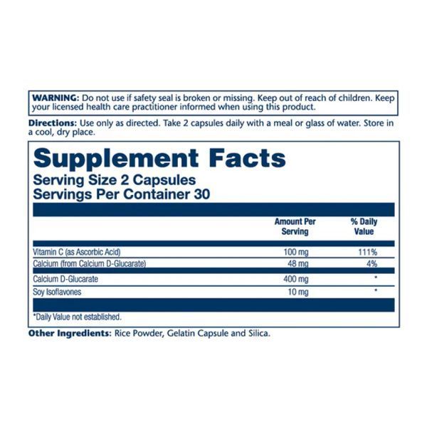 Calcium D-Glucarate 400mg - 60 caps &mdash; оригинальный товар