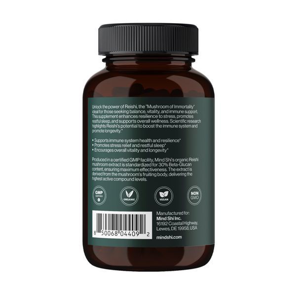 Reishi Mushroom 1000 mg - 60 vegcaps &mdash; оригинальный товар