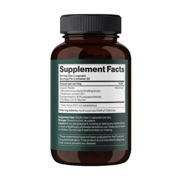 Reishi Mushroom 1000 mg - 60 vegcaps &mdash; оригинальный товар