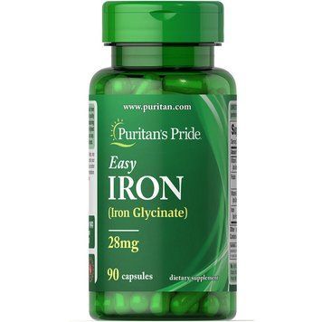 Easy Iron 28 mg (Iron Glycinate) - 90 Capsules &mdash; оригинальный товар