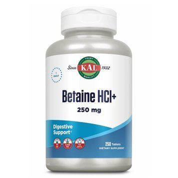 Betaine HCl Plus 250mg - 250 tabs &mdash; оригинальный товар