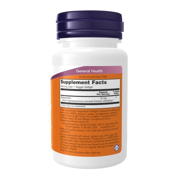 Astaxanthin 12 mg Triple Strength - 60 softgels &mdash; оригінальний товар