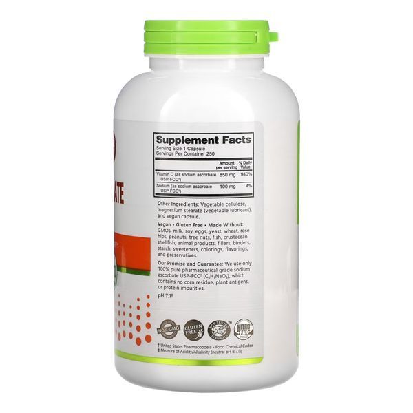 Sodium Ascorbate - 250 caps &mdash; оригінальний товар