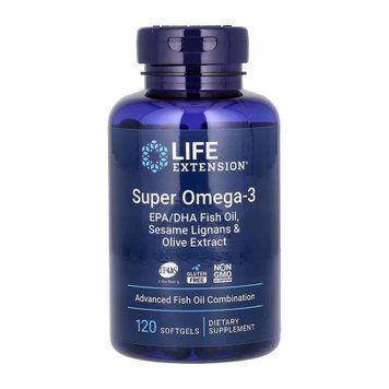 Super Omega-3 EPA/DHA Fish Oil Sesame Lignans & Olive Extract - 120 softgels &mdash; оригинальный товар