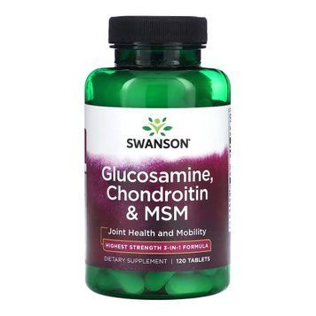 Glucosamine, Chondroitin & Msm Highest Strength3-in-1 Formula - 120 tabs &mdash; оригинальный товар