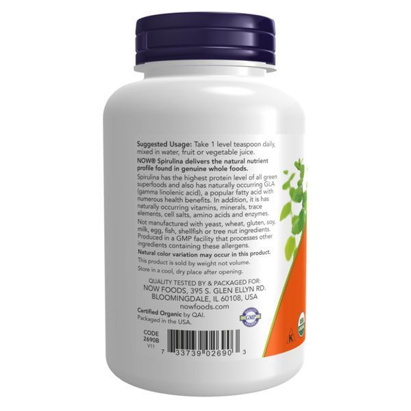 Organic Spirulina Powder - 113g &mdash; оригинальный товар