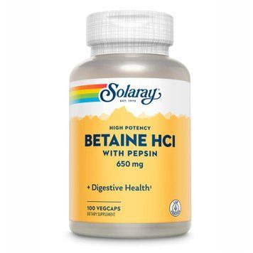 High Potency Betain HCl with Pepsin 650mg - 100 vcaps &mdash; оригинальный товар