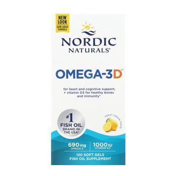 Omega-3D - 120 softgels &mdash; оригінальний товар