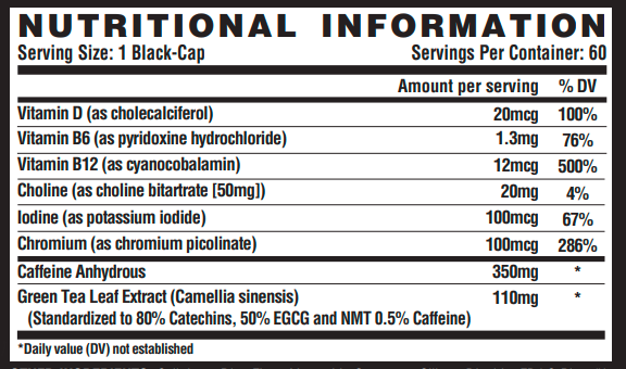 Combo Lipo 6 Black Intense - 60 caps х 10шт + Caffeine - 60 caps х 1шт - В ПОДАРОК! &mdash; оригинальный товар