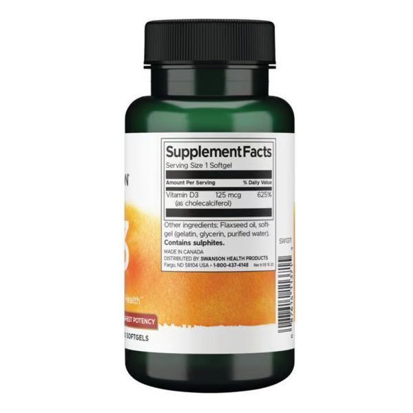 Vitamin D3 Highest Potency 5,000 IU (125 mcg) - 250 sgels &mdash; оригінальний товар