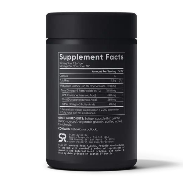 Omega-3 Fish Oil Alaska 1250mg - 180 softgels &mdash; оригинальный товар