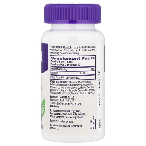 Fast Dissolve Melatonin 10mg - 60 tabs &mdash; оригинальный товар