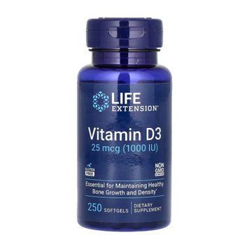 Vitamin D3 25 mcg (1000 IU) - 250 softgels &mdash; оригинальный товар