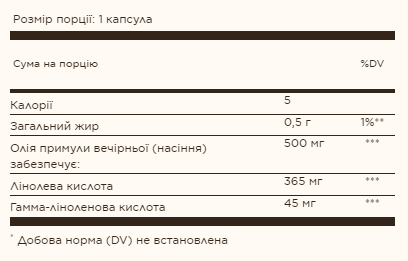 Evening Primrose Oil 500 mg - 90 Softgels &mdash; оригінальний товар