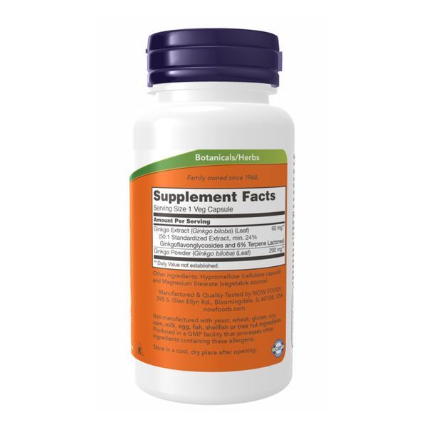 Ginkgo Biloba 60 mg - 120 vcaps &mdash; оригинальный товар