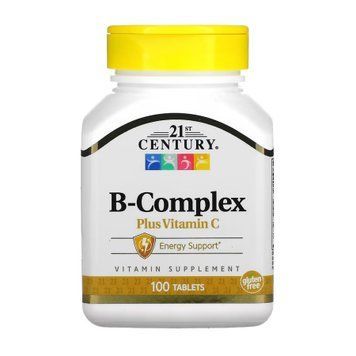 B Complex plus Vitamin C - 100 tabs &mdash; оригінальний товар