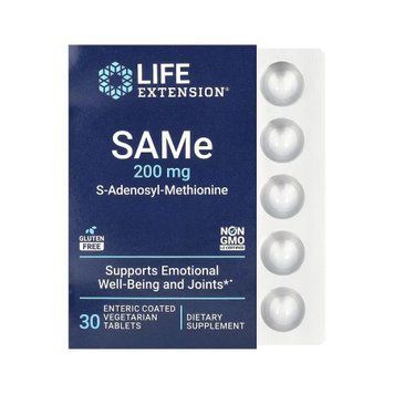 SAMe 200mg - 30 enteric-coated vegetarian tabs &mdash; оригинальный товар