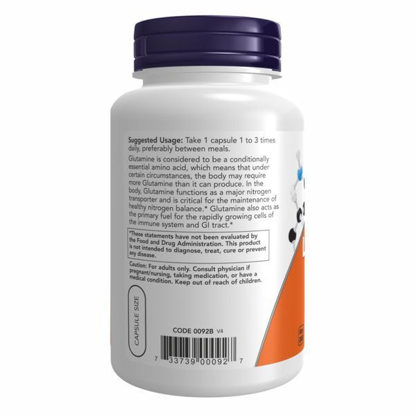 L-Glutamine 500mg - 120 vcaps &mdash; оригінальний товар