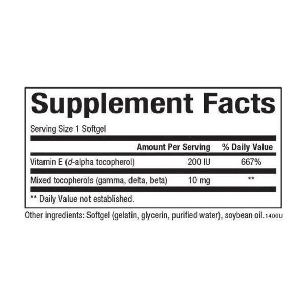 Mixed Vitamin E 134 mg (200 IU) - 90 softgels &mdash; оригінальний товар