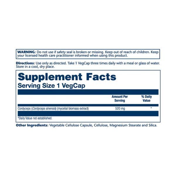 Cordyceps Mushroom 520mg - 100 vcaps &mdash; оригінальний товар