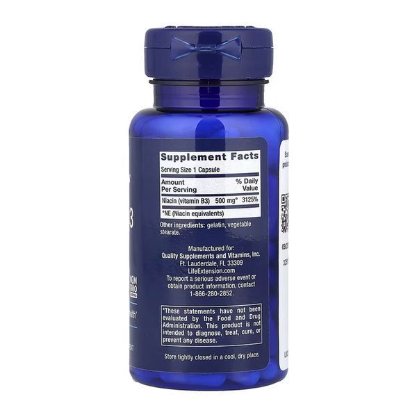 Vitamin B3 Niacin 500 mg - 100 caps &mdash; оригінальний товар