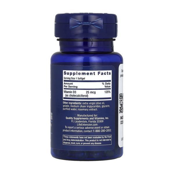 Vitamin D3 25 mcg (1000 IU) - 90 softgels &mdash; оригінальний товар