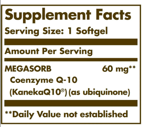Megasorb CoQ-10 60mg - 120 softgels &mdash; оригинальный товар