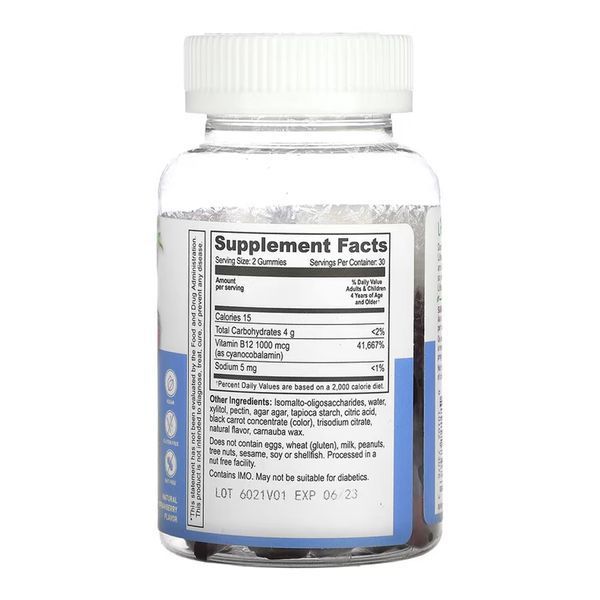 Vitamin B12 Kids Sugar Free - 60 gummies &mdash; оригінальний товар
