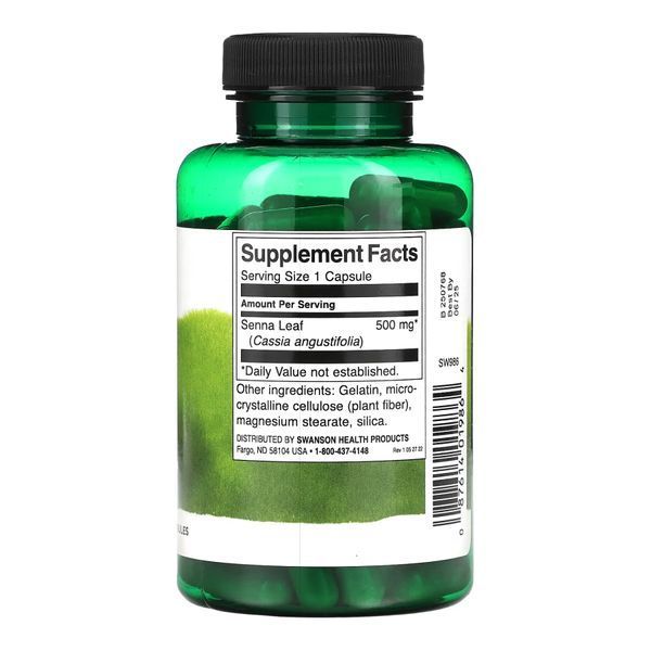 Senna Leaf 500mg - 100 сaps &mdash; оригинальный товар