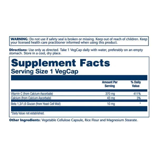 Beta Glucan with Vitamin C 10mg - 60 vcaps &mdash; оригинальный товар