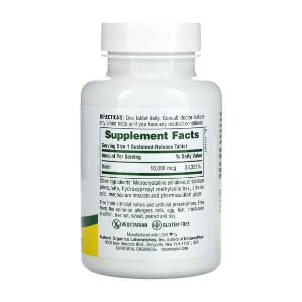 Biotin 10000 mcg - 90 tabs &mdash; оригінальний товар