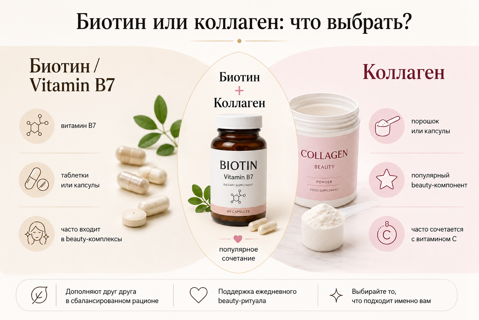 Биотин или колаген. Что лучше?